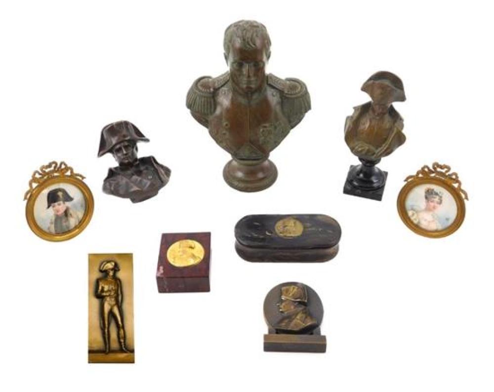 Appraisal: Nine Napoleon themed pieces of decorative arts including two th