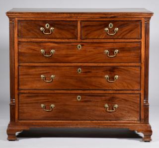 Appraisal: George III Mahogany Chest of Drawers English Georgian mahogany chest