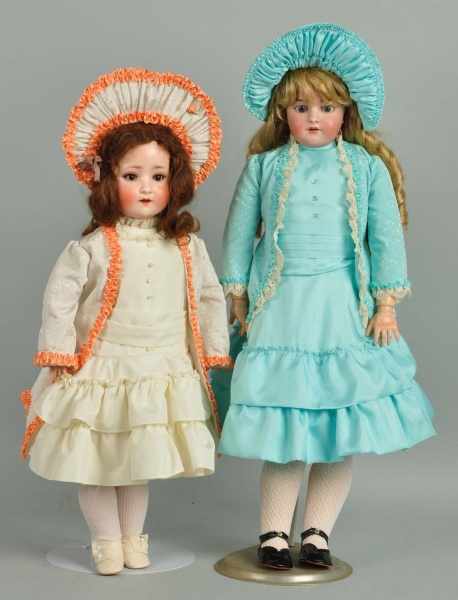 Appraisal: Lot of German Bisque Child Dolls Description Bisque socket head