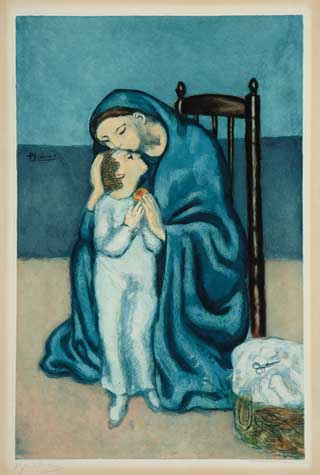 Appraisal: PABLO PICASSO after Maternit Color aquatint and etching x mm