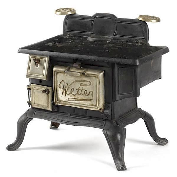 Appraisal: Wetter cast iron and nickel Gothic toy stove Wetter cast