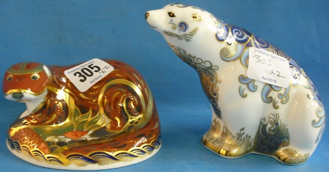 Appraisal: Royal Crown Derby Paperweights Connaught House Polar Bear with certificate