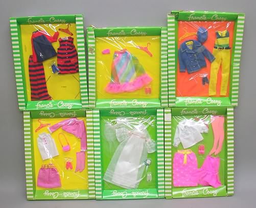 Appraisal: Lot of Barbie family MIP Francie and Casey outfits Stripes