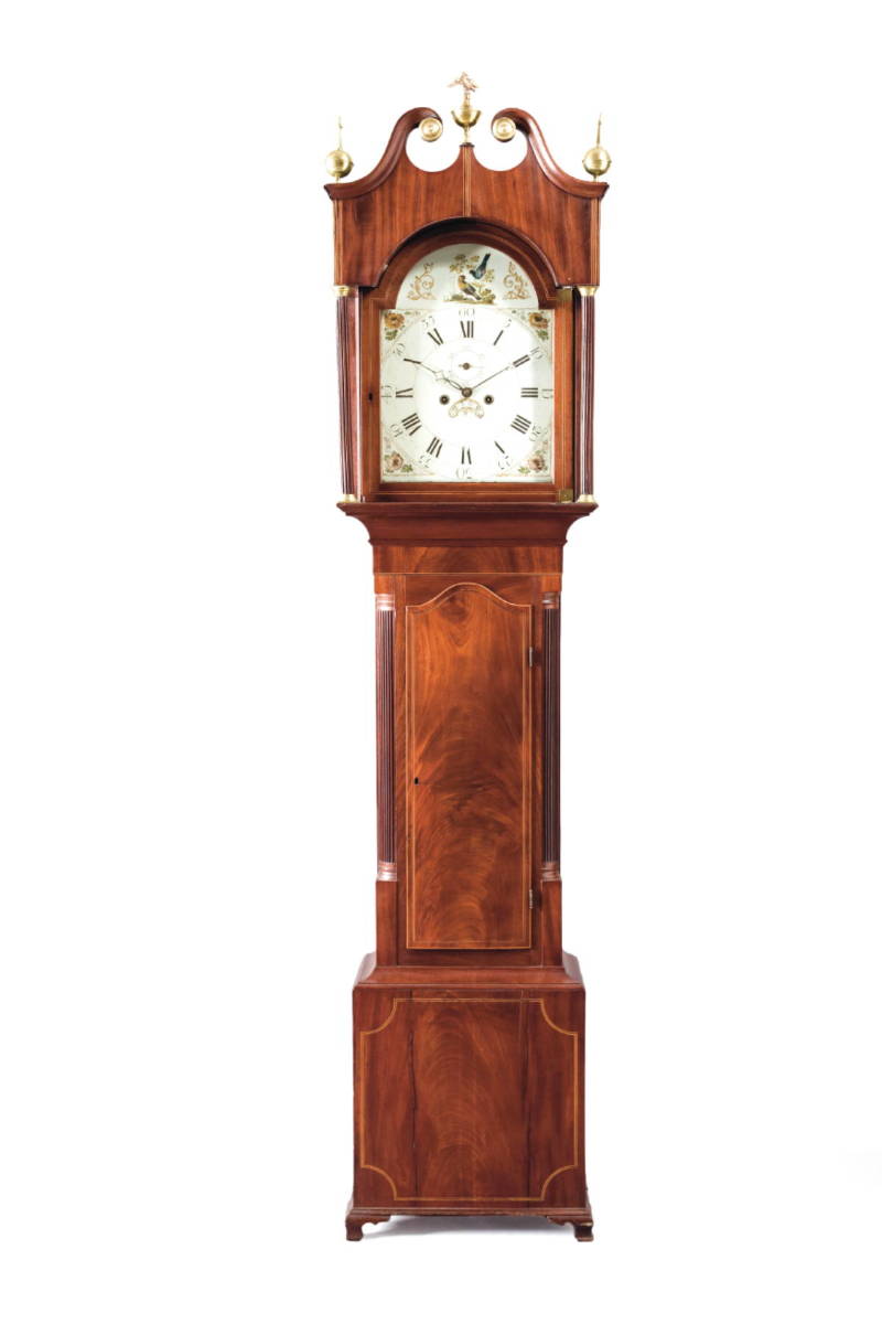 Appraisal: MASSACHUSETTS FEDERAL INLAID MAHOGANY TALL CASE CLOCK ATTRIBUTED TO STEPHEN