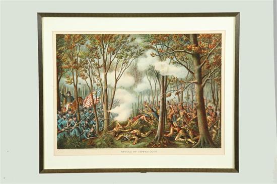 Appraisal: BATTLE OF TIPPECANOE BY KURZ AND ALLISON ILLINOIS W -