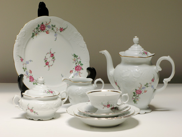 Appraisal: SEVENTY-NINE PIECE WAWEL CHINA SET in the Rose Garden pattern