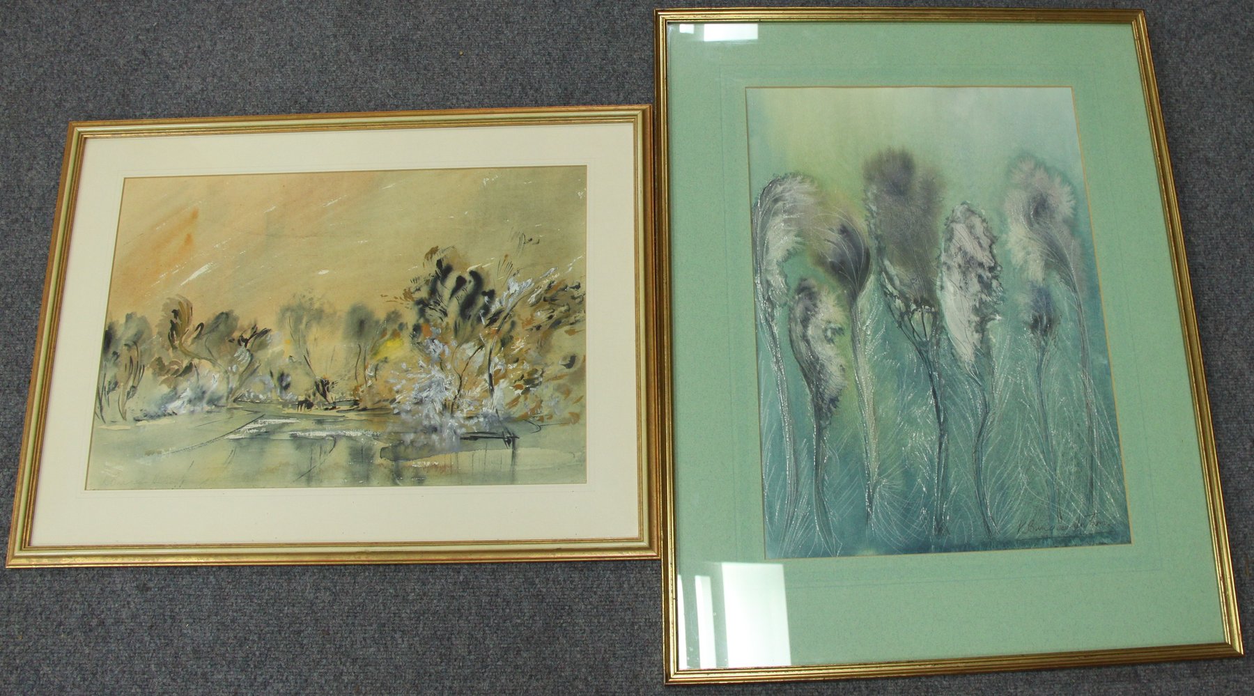 Appraisal: K Burgess Hutson Ferns signed watercolour and bodycolour cm x