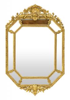 Appraisal: A TH CENTURY GILTWOOD AND GESSO CUSHION FRAMED MIRROR A