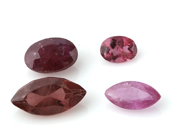 Appraisal: Miscellaneous Group of Red and Pink Stones A very large