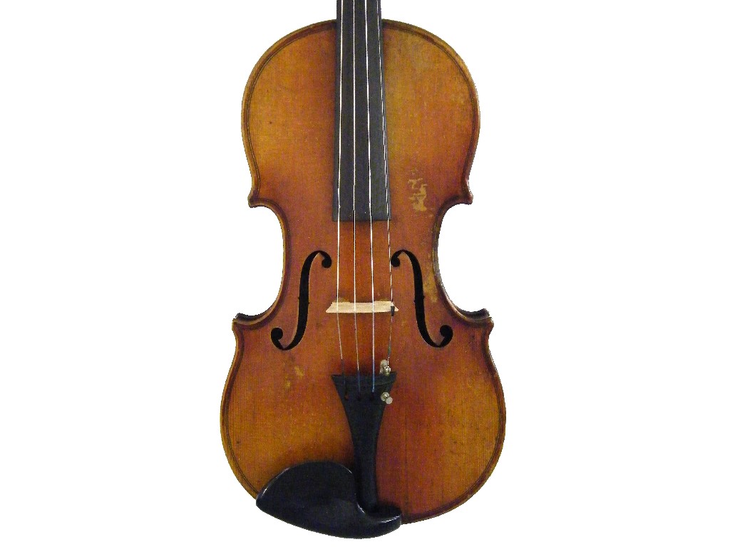 Appraisal: Violin labelled the 'Artist Apollo' Rushworth Dreaper Liverpool style no