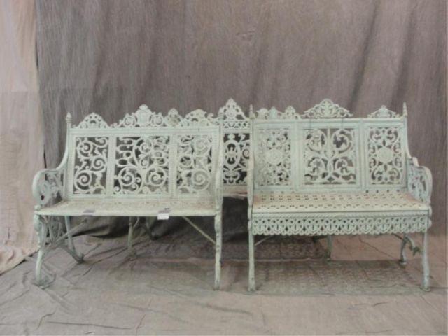 Appraisal: Victorian Iron Benches As is All have some damage From