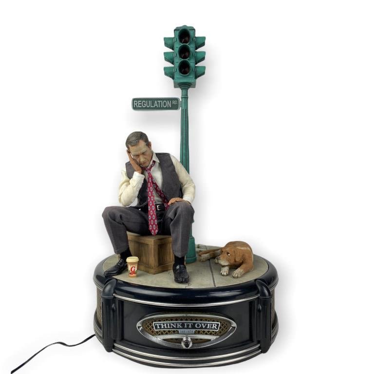 Appraisal: Sam Zell Automation Sculpture Think It Over Limited Edition Kinetic