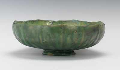 Appraisal: A Fulper Arts and Crafts Green Glaze Ceramic Bowl Deep