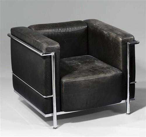 Appraisal: LE CORBUSIER Charles Edouard Jeanneret - PAIR OF ARMCHAIRS model