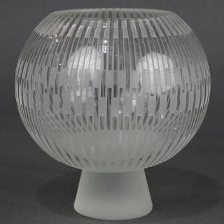 Appraisal: William Lequier art glass footed bowl from the Basket Weave