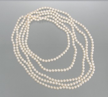 Appraisal: A Long Strand of Freshwater Cultured Pearls An attractive inch