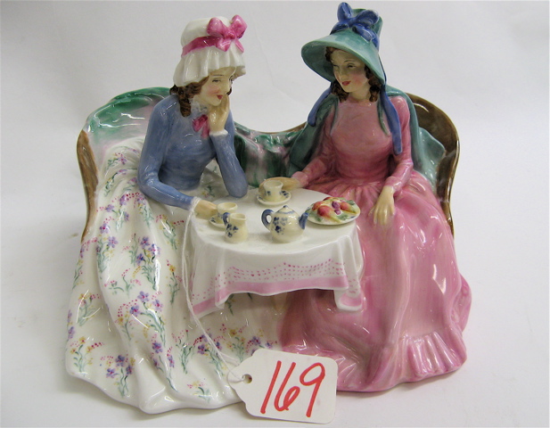 Appraisal: A ROYAL DOULTON PORCELAIN FIGURE Afternoon Tea HN of two