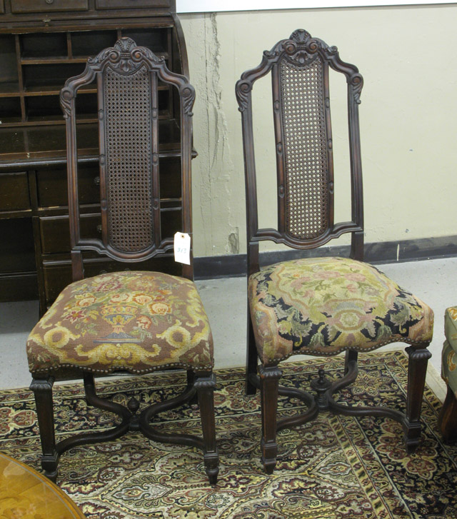 Appraisal: PAIR OF WILLIAM MARY REVIVAL SIDE CHAIRS American c 's