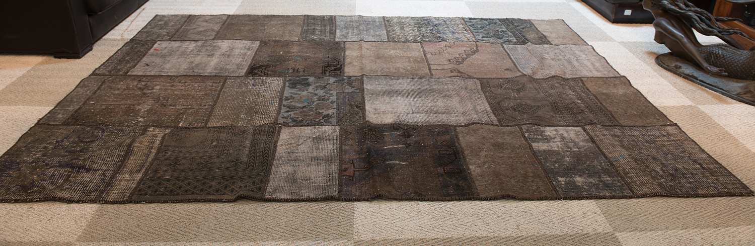 Appraisal: A PATCH WORK FLOOR RUG FEATURING PERSIAN SAMPLES w x