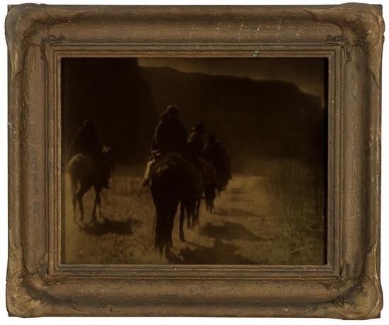 Appraisal: Edward Curtis - The Vanishing Race Orotone Signed with copyright