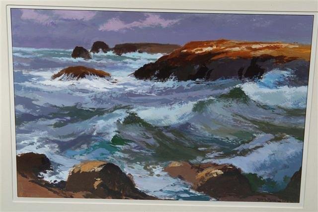 Appraisal: DONALD MCINTYRE British - 'Stormy Sea No Islay' signed lower