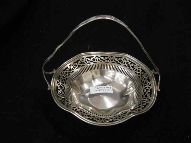 Appraisal: Whiting Sterling Silver Candy Basket fancy openwork '' excellent grams