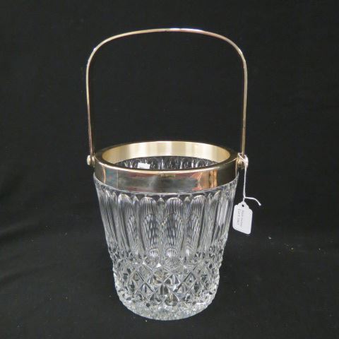 Appraisal: Crystal Silverplate Ice bucket plus swing handle excellent