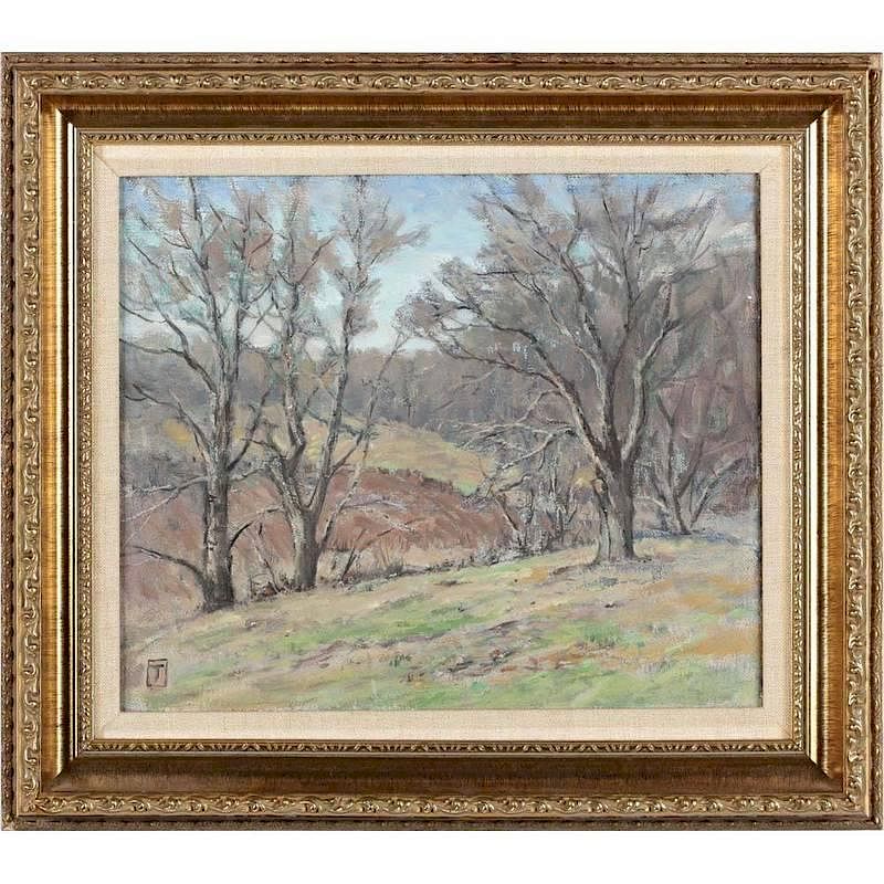 Appraisal: Edward Trego PA th th c Landscape oil on canvas