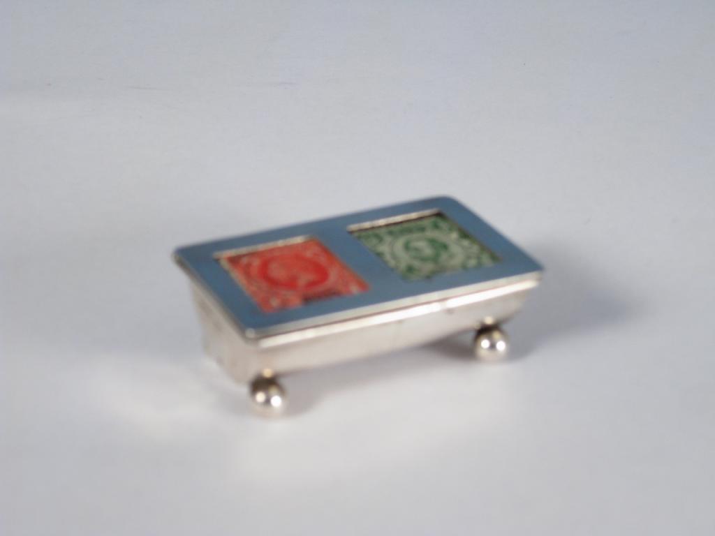 Appraisal: An Edward VII double Stamp Box with spring loaded hinged