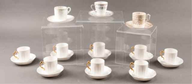 Appraisal: Collection of Porcelain Tea Cups and Saucers pieces Including a