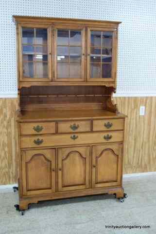 Appraisal: ' Sprague Carleton Maple China Cabinet HutchFrom an estate which