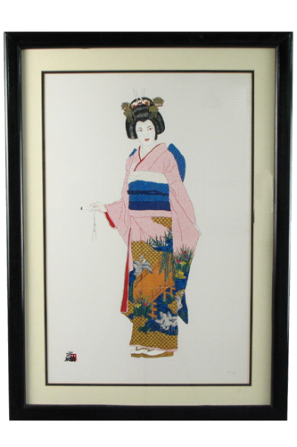 Appraisal: HISASHI OTSUKA Japanese th century Serigraph and mixed media color