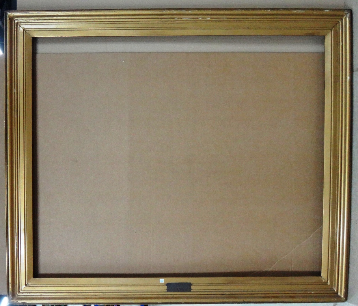 Appraisal: A th century plain moulded gilt plaster frame the aperture