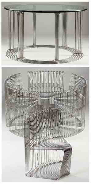 Appraisal: Verner Panton Denmark - ''Pantanova'' dining set consisting of table