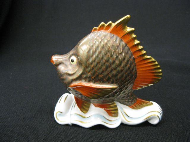 Appraisal: Herend Porcelain Figurine of a Fish tall excellent