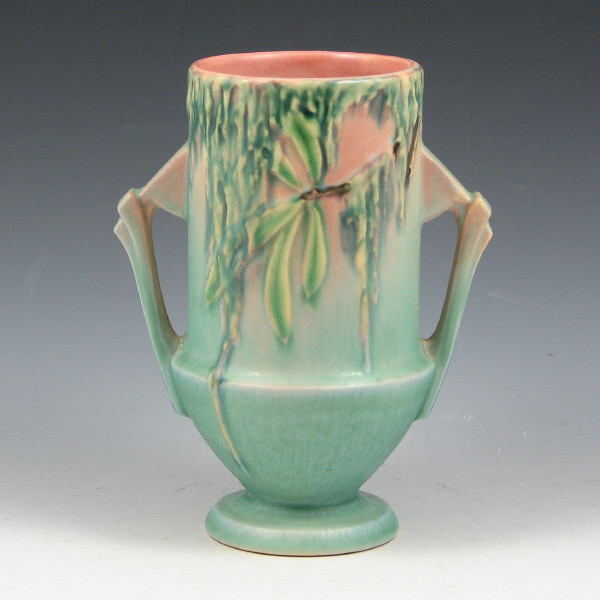 Appraisal: Roseville Moss - vase in pink and green Marked Roseville