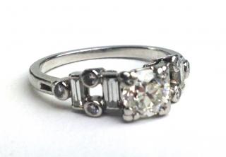 Appraisal: Ladies platinum engagement ring ct with round cut diamond mm