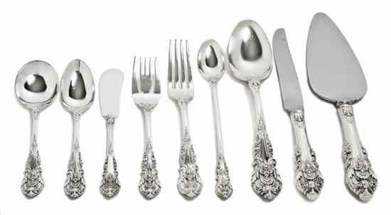 Appraisal: An American Sterling Silver Flatware Service for Six Wallace in