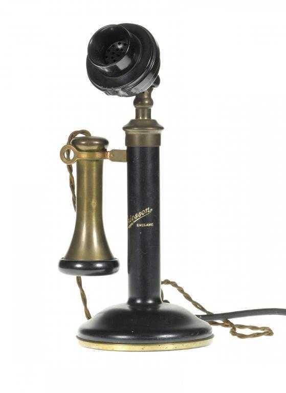 Appraisal: AN L M ERICSSON CO UPRIGHT OR CANDLESTICK TELEPHONE MODEL