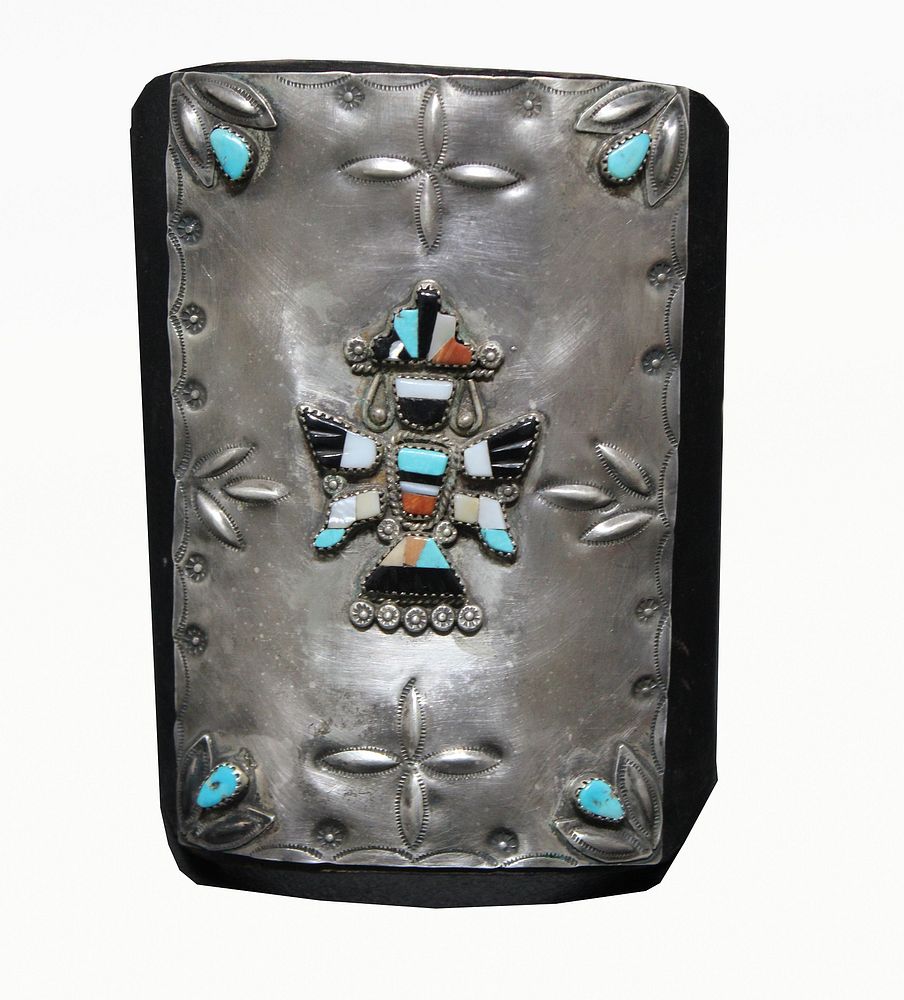 Appraisal: Navajo Style Turquoise Silver Bracelet Navajo Style Turquoise Silver Bracelet