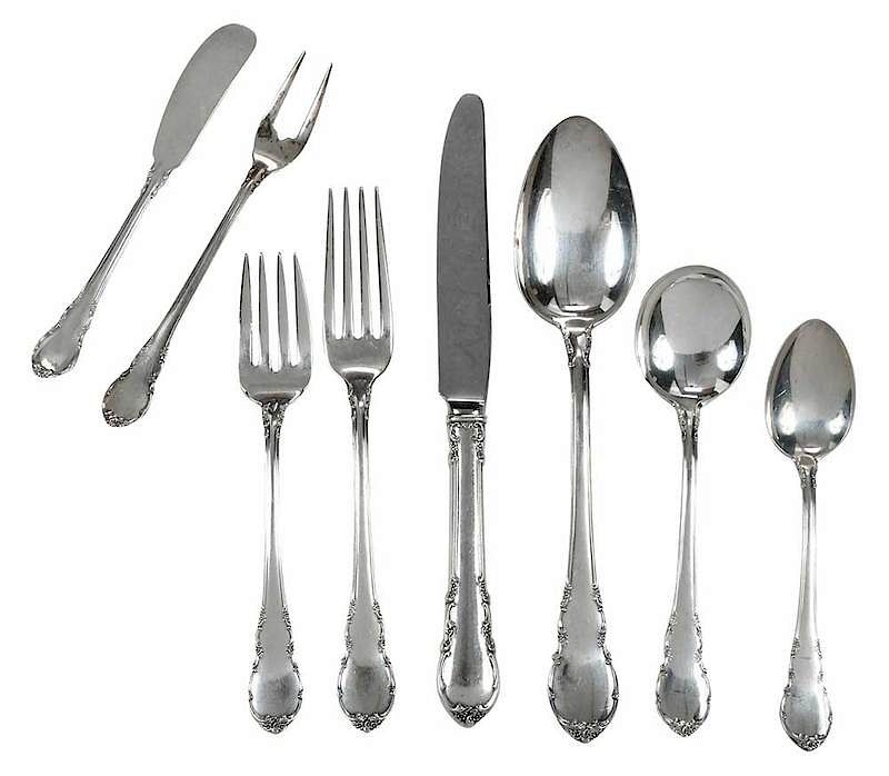 Appraisal: Modern Victorian Sterling Flatware Pieces American th century including sixteen