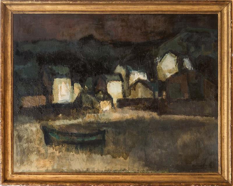 Appraisal: CIRILO MARTINEZ NOVILLO - LANDSCAPE WITH LAKE Oil on canvas