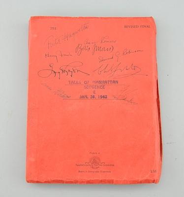 Appraisal: Tales of Manhattan Original Script from th Century Fox Signed