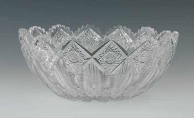 Appraisal: T G Hawkes Co American Brilliant Cut Crystal Centerpiece Bowl