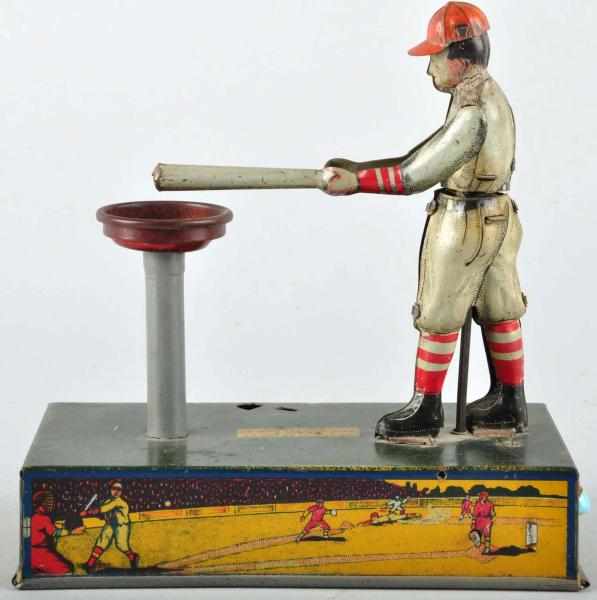 Appraisal: Tin Litho Home Run Babe Wind-Up Toy Description Circa s