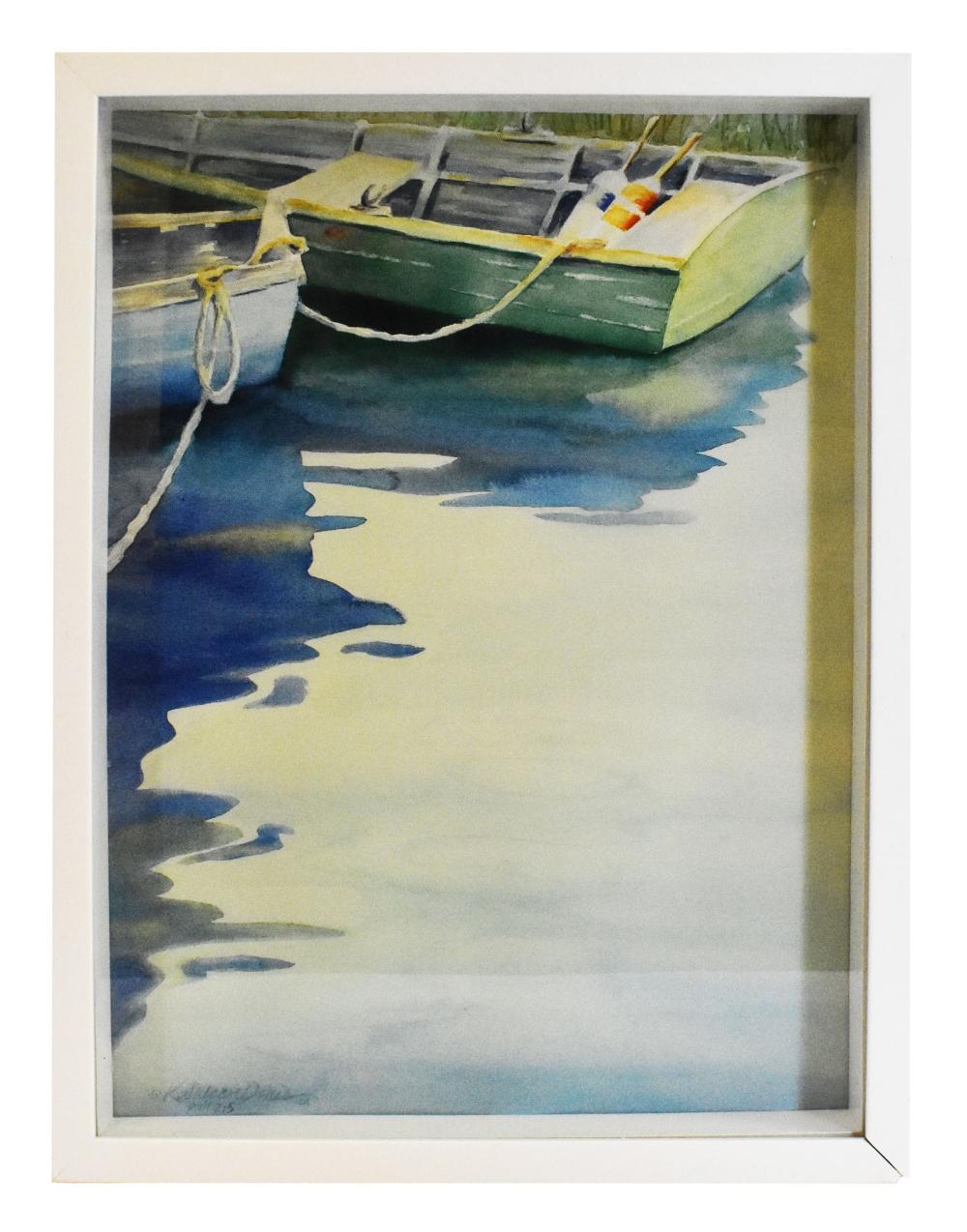 Appraisal: Untitled Dock Signed l l Copyright Phil Offset Lithograph by