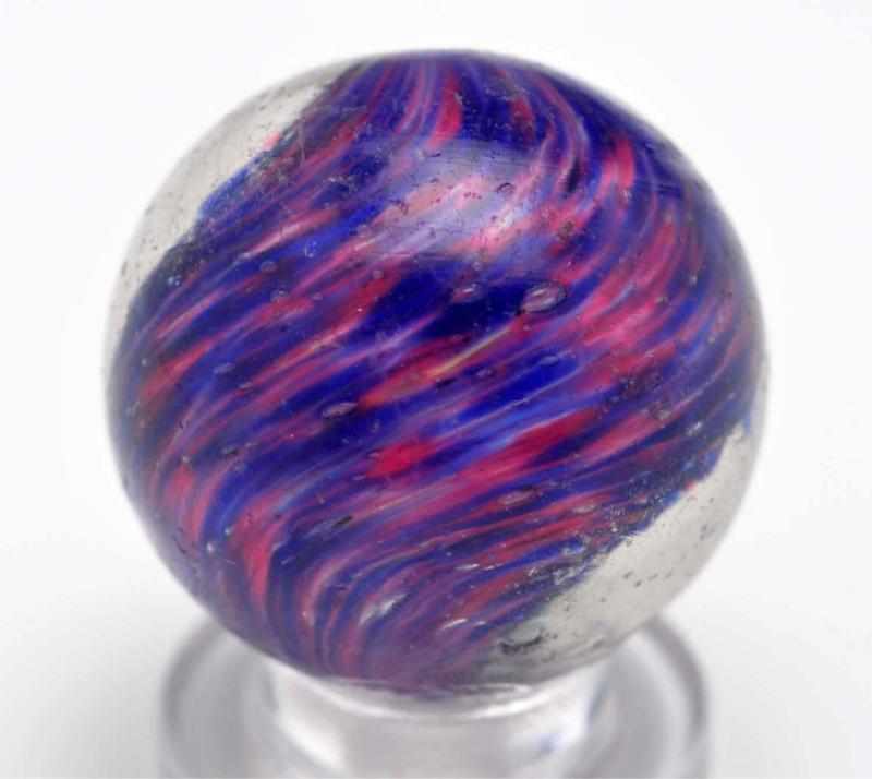 Appraisal: Rare Shrunken Purple Onionskin Marble Description Rare purple on pink