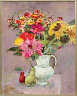 Appraisal: RICHARD JERZY WATERCOLOR RICHARD JERZY AMERICAN - WATERCOLOR STILL LIFE