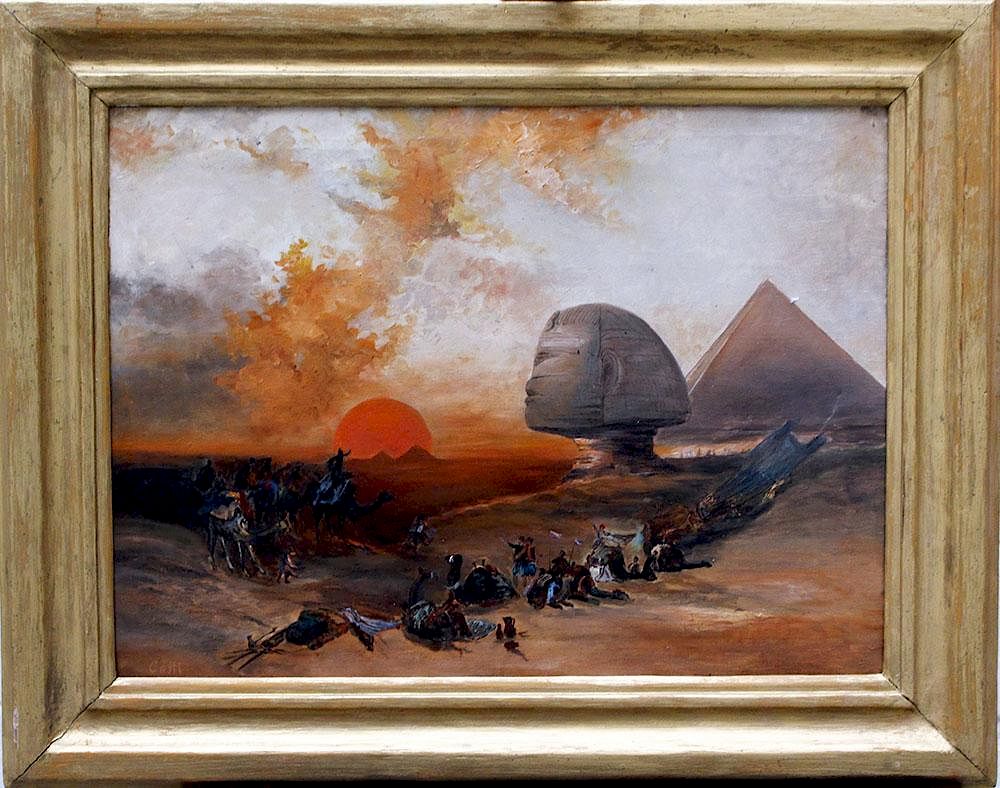 Appraisal: Ippolito Caffi -attributed Ippolito Caffi -attributed A caravan resting in