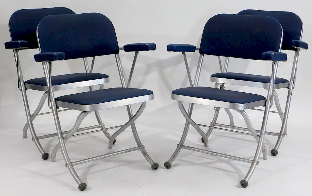 Appraisal: Warren McArthur for Mayfair Folding Chairs Warren McArthur for Mayfair